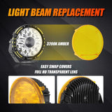 (2pcs/set) 7 Inch 230W 33332LM 360-PRO Series Custom Lens Offroad LED Driving Lights+Amber/Black Covers(Optional) for FORD F150 F250