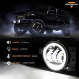(2pcs/set) 4 Inch 30W Round LED Fog Lights With DRL&Amber Turn Signal for Jeep Wrangler JL JLU 2018 2019 2020