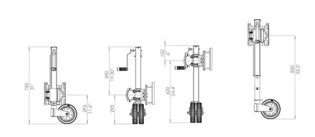ARK XO750 XL OFFROAD TRAILER JOCKEY WHEEL Tipella Backcountry
