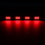 RGBW LED Rock Lights Kit with Bluetooth APP & Wireless Remote Control, Multicolor Neon Underglow Lights with Brake Light function for ATV UTV