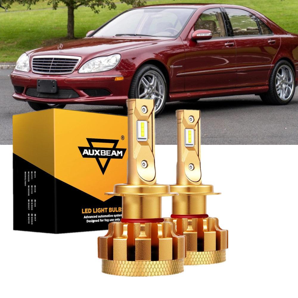 For 2001-2006 Mercedes-Benz S55 AMG with HID headlamps LED Light Bulbs High Low Beam Bundle