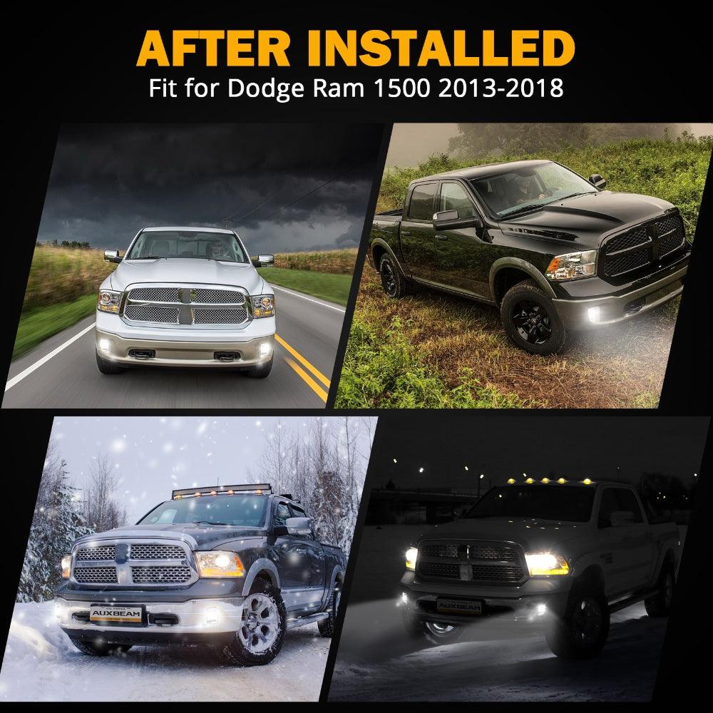 (2pcs/set) DOT Approved LED Fog Lights with DRL for 2013-2018 Dodge Ram 1500