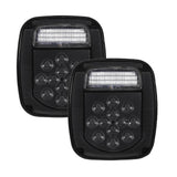 (2pcs/set) Universal Tail Lights 39LEDs Smoked Black for Wrangler YJ TJ CJ Truck Trailer Van Boat