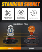 🔥(2pcs/set) Y2 Series 3-Sides Cool White/Yellow LED Fog Light/DRL
