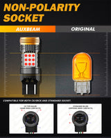 T20 7443 7440 LED Brake/Tail Light Bulbs 56W 600% High Brightness CAN-Bus Error Free Red Strobe Flashing B21 Series Strobe | 2 Bulbs