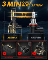 🆕9005+9006 LED Headlight Bulbs 120W 30000LM GX Plug&Play Series 6500K Cool White | 4 Bulbs