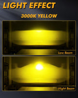 🆕3 Inch 104W Bi-LED Projector Lens Fog Light 3-Colors Switchback Hyperboid Lens Fog Light With High Beam Auxiliary For Toyota/Honda | 2 PCS/Set