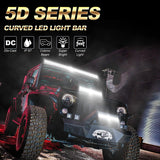 32 Inch 5D Series Straight/Curved LED Light Bar & A-pillar Light Bar Mounting Bracket Combo for RZR 900/ RZR S900/ RZR 900 XC/ RZR XP 1000/ RZR Turbo