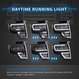 LED Headlight Assembly Reflection Bowl For 2009-2014 Ford F150 12th Gen
