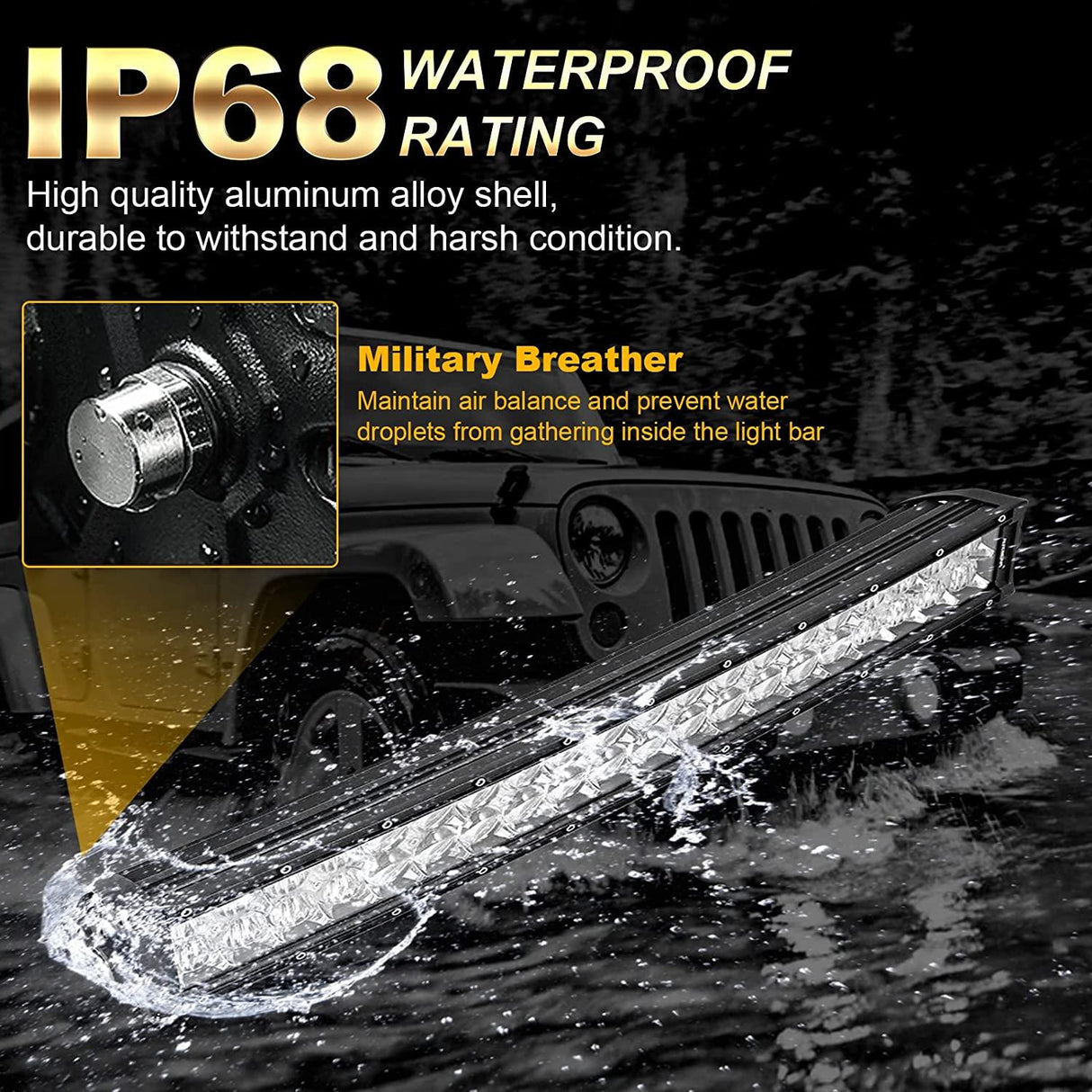 32 Inch 5D Series Straight/Curved LED Light Bar & A-pillar Light Bar Mounting Bracket Combo for RZR 900/ RZR S900/ RZR 900 XC/ RZR XP 1000/ RZR Turbo