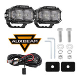 Auxbeam MASTER-T Series 5" Flood Beam Off-Road Lights Amber Backlight