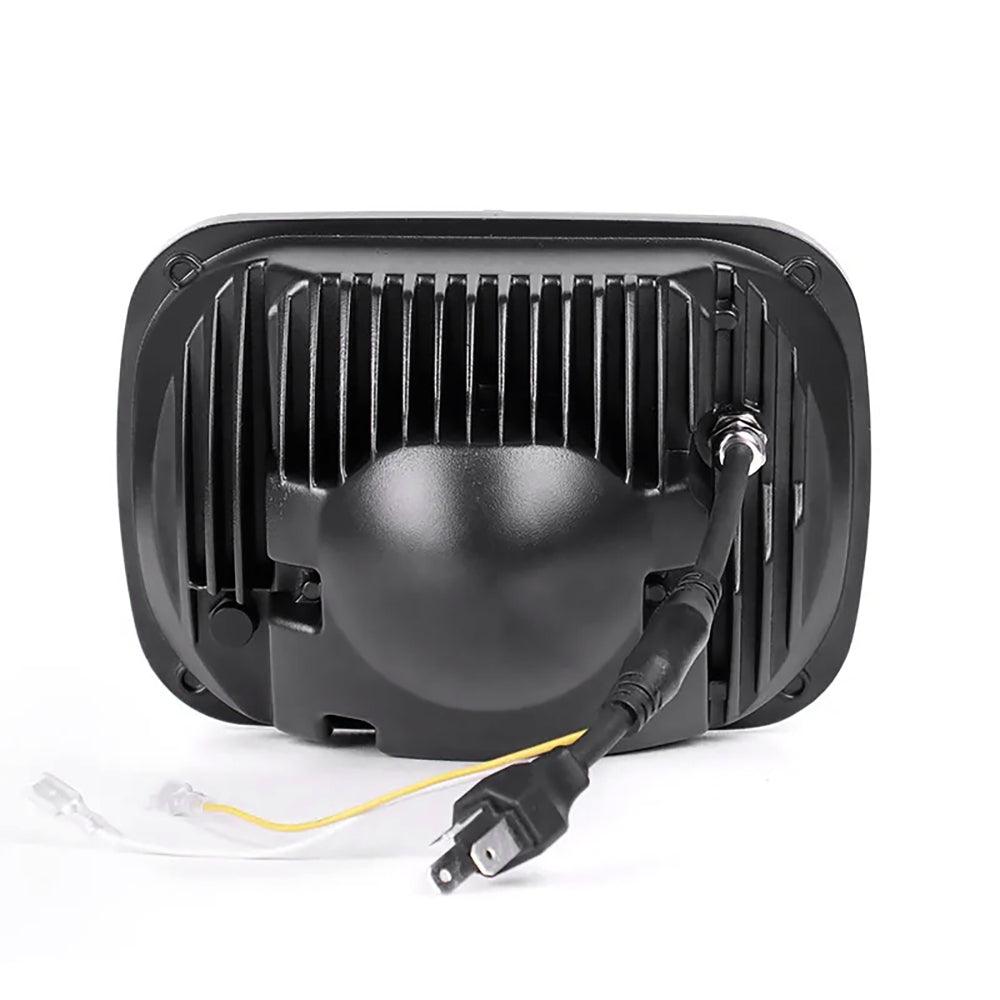 7x6 Inch Sealed Beam LED Headlights with Hi-Lo Beam & Amber Turn Signal White DRL for  Jeep Wrangler YJ 1987-1995