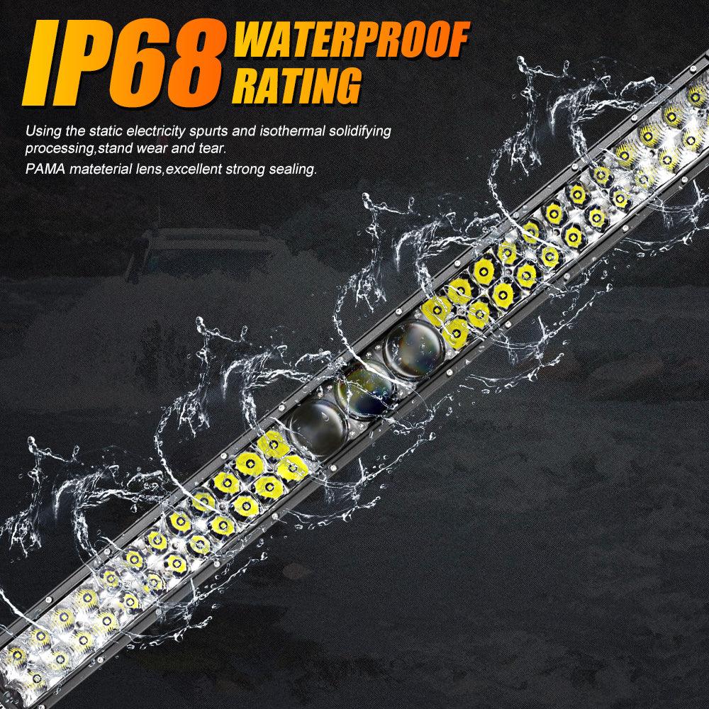 32 Inch 5D-PRO Series Dual Row LED Light Bars & Car Roof Windshield Mounting Brackets Combo for 2014-2021 RZR XP 1000 and RZR XP 4 1000 ,2016-2021 RZR 900,2016-2021 RZR-S 1000
