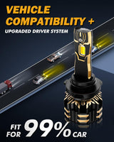 9006/HB4 LED Bulb Fog Lights/Low Beam Lights 110W 25000LM GX Bi-Color Series High Power & Brightness Dual Color Switchback | 2 Bulbs