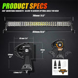 New 32 Inch V-PRO Series Straight RGBW Color Changing Off Road Led Light Bar for ATV UTV SIDE BY SIDES