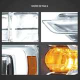 LED Headlight Assembly Reflection Bowl For 2021-2023 Ford F150 14th Gen Chrome