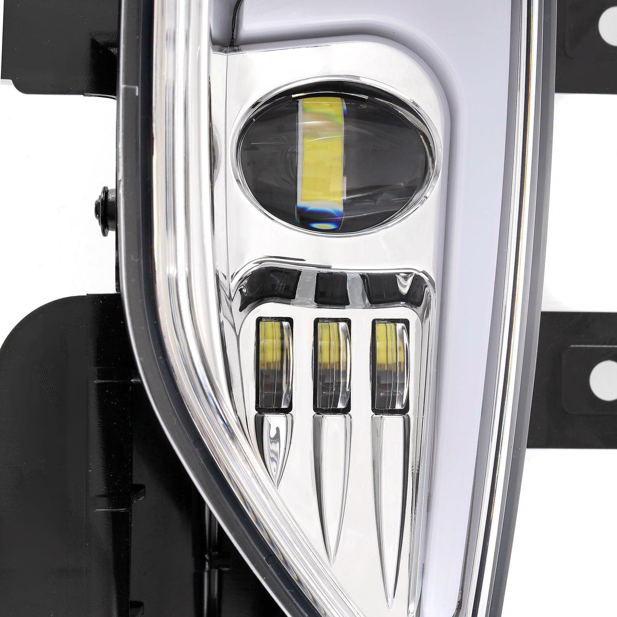 (2pcs/set) 45W DOT Approved LED Fog Lights with DRL for 2016-2018 Chevy Silverado 1500 (Chrome)