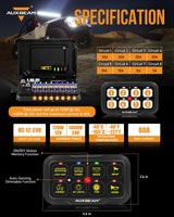 RGB Series 6/8/12 Gang LED Switch Panel,Off Road Light Controller