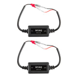 H1/H3 C10-Model Enhanced LED Headlight Bulbs Canbus Decoder Anti-flicker Hyper Flash No Warning Harness Resistor Conversion Kit 2pcs/set