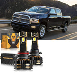 For 2013-2015 Ram 2500 (with projector-type headlights) 9005 9012 LED Headlight Bulbs Bundle