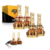For 2001-2002 Chevrolet Silverado 3500 F-16 Plus Series Built-in Canbus Automotive Grade 14000LM LED Light Bulbs High Low Beam Bundle