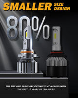 9005/HB3/H10 LED Headlight Bulbs 90W 20000LM F15 Series 20% Smaller Size 6500K Cool White | 2 Bulbs