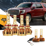 For 2002-2006 GMC Yukon(Denali) F-16 Plus Series Built-in Canbus Automotive Grade 14000LM LED Light Bulbs High Low Beam Bundle