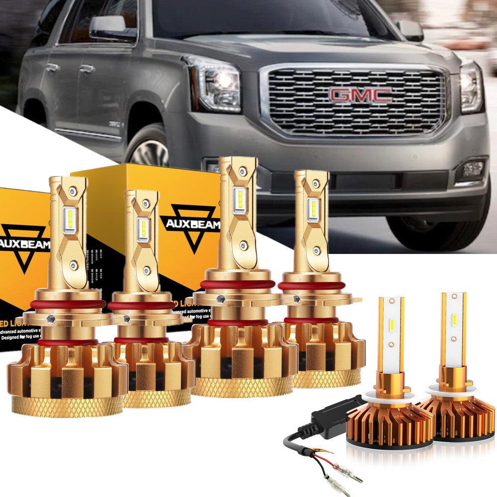 For 2002-2006 GMC Yukon XL 1500(Denali) F-16 Plus Series Built-in Canbus Automotive Grade 14000LM LED Light Bulbs High Low Beam Bundle