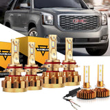 For 2002-2006 GMC Yukon XL 1500(Denali) F-16 Plus Series Built-in Canbus Automotive Grade 14000LM LED Light Bulbs High Low Beam Bundle