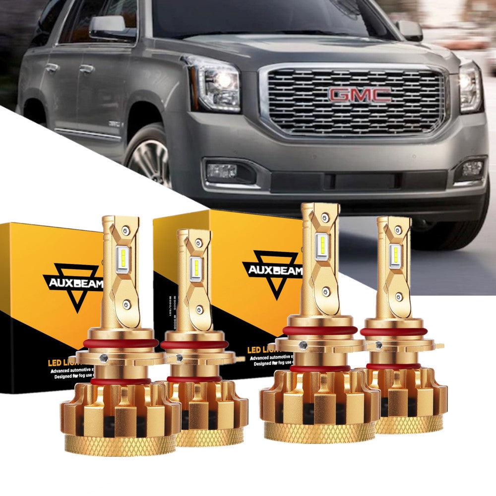 For 2002-2006 GMC Yukon XL 1500(Denali) F-16 Plus Series Built-in Canbus Automotive Grade 14000LM LED Light Bulbs High Low Beam Bundle