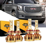 For 2002-2006 GMC Yukon XL 1500(Denali) F-16 Plus Series Built-in Canbus Automotive Grade 14000LM LED Light Bulbs High Low Beam Bundle