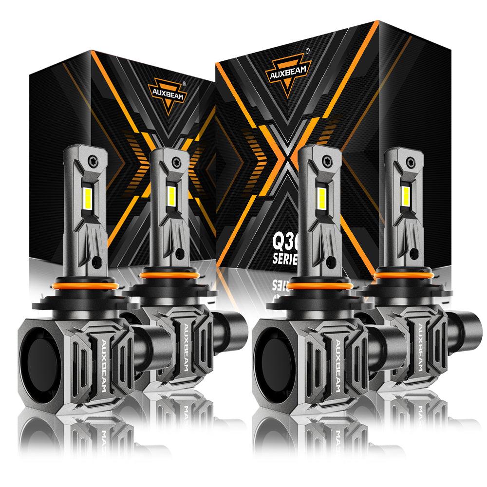 9005+9006 LED Headlight Bulbs Q30 Series Brightest Wireless 110W 24000LM 6500K Cool White | 4 Bulbs