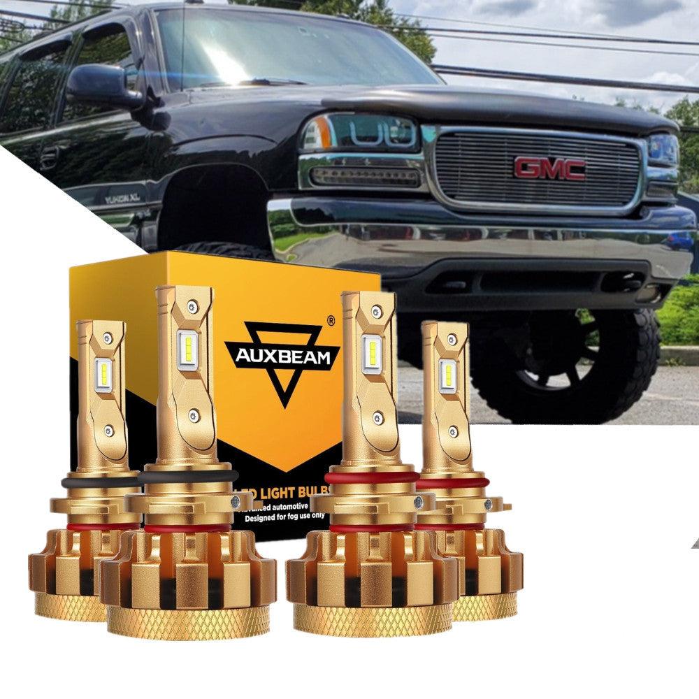 For 2000-2006 GMC Yukon XL 2500 F-16 Plus Series Built-in Canbus Automotive Grade 14000LM LED Light Bulbs High Low Beam Bundle