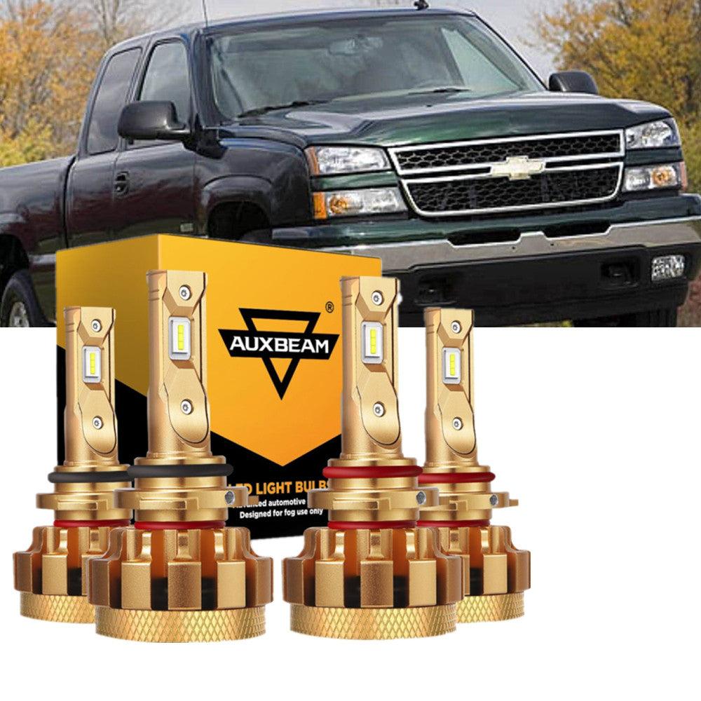 For 2007 Chevrolet Silverado 1500 HD Classic F-16 Plus Series Built-in Canbus Automotive Grade 14000LM LED Light Bulbs High Low Beam Bundle