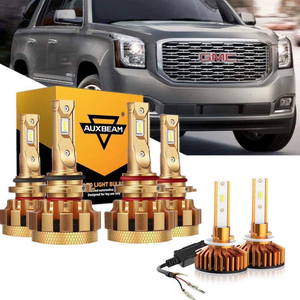 For 2002-2006 GMC Yukon XL 1500(SLE) F-16 Plus Series Built-in Canbus Automotive Grade 14000LM LED Light Bulbs High Low Beam Bundle