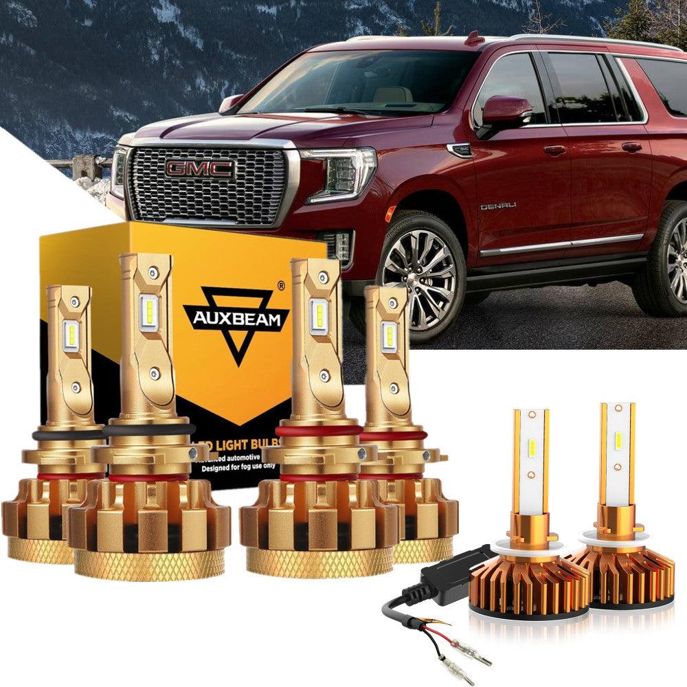 For 2002-2006 GMC Yukon(SLE) F-16 Plus Series Built-in Canbus Automotive Grade 14000LM LED Light Bulbs High Low Beam Bundle