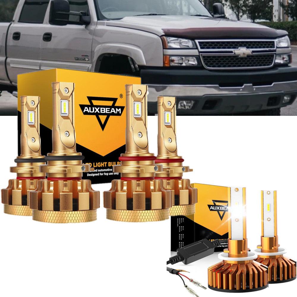 For 2000-2002 Chevrolet Silverado 2500 F-16 Plus Series Built-in Canbus Automotive Grade 14000LM LED Light Bulbs High Low Beam Bundle