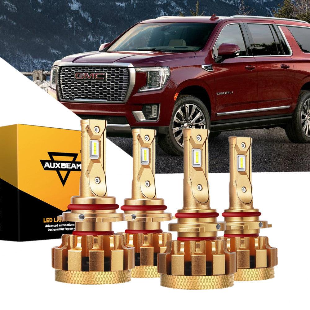 For 2002-2006 GMC Yukon(Denali) F-16 Plus Series Built-in Canbus Automotive Grade 14000LM LED Light Bulbs High Low Beam Bundle