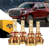 For 2002-2006 GMC Yukon(Denali) F-16 Plus Series Built-in Canbus Automotive Grade 14000LM LED Light Bulbs High Low Beam Bundle