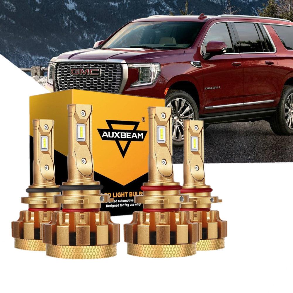 For 2000-2001 GMC Yukon F-16 Plus Series Built-in Canbus Automotive Grade 14000LM LED Light Bulbs High Low Beam Bundle