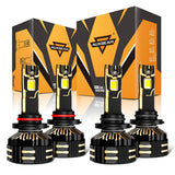 🆕9005+9006 LED Headlight Bulbs 240W 40000LM GX-ULTRA Series 6500K Cool White | 4 Bulbs