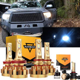 For 2010 Toyota Tundra F-16 Plus Series Built-in Canbus Automotive Grade 14000LM LED Light Bulbs High Low Beam Bundle