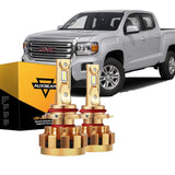 For 2015-2019 GMC Canyon F-16 Plus Series Built-in Canbus Automotive Grade 14000LM LED Light Bulbs High Low Beam Bundle