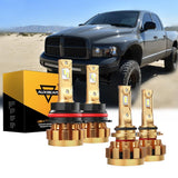 For 2003-2005 Dodge Ram 2500 F-16 Plus Series Built-in Canbus Automotive Grade 14000LM LED Light Bulbs High Low Beam Bundle