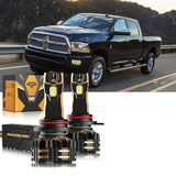 For 2013-2015 Ram 2500 (with projector-type headlights) 9005 9012 LED Headlight Bulbs Bundle