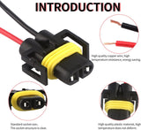 H11 LED Headlight Socket Male & Female Adapter Wiring Harness Connector for Headlight/Fog Light 4pcs/Set