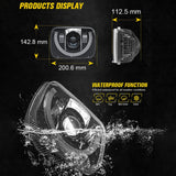 7x6 Inch Sealed Beam LED Headlights with Hi-Lo Beam & Amber Turn Signal White DRL for Jeep Cherokee XJ/Wrangler YJ/Comanche MJ