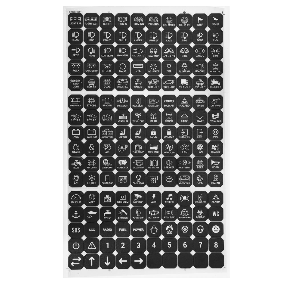 160 Universal Stickers for AS Series Switch Panel – Rove Overland