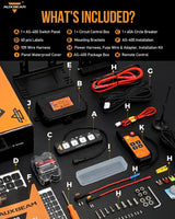 AS-400 RGB Slim Switch Panel with APP&Remote Control, Toggle/ Momentary/ Pulsed Mode Supported(One-Sided Outlet)