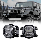 4 Inch LED Fog Lights with White DRL for Jeep Wrangler JK/ Jeep Grand Cherokee/ Dodge